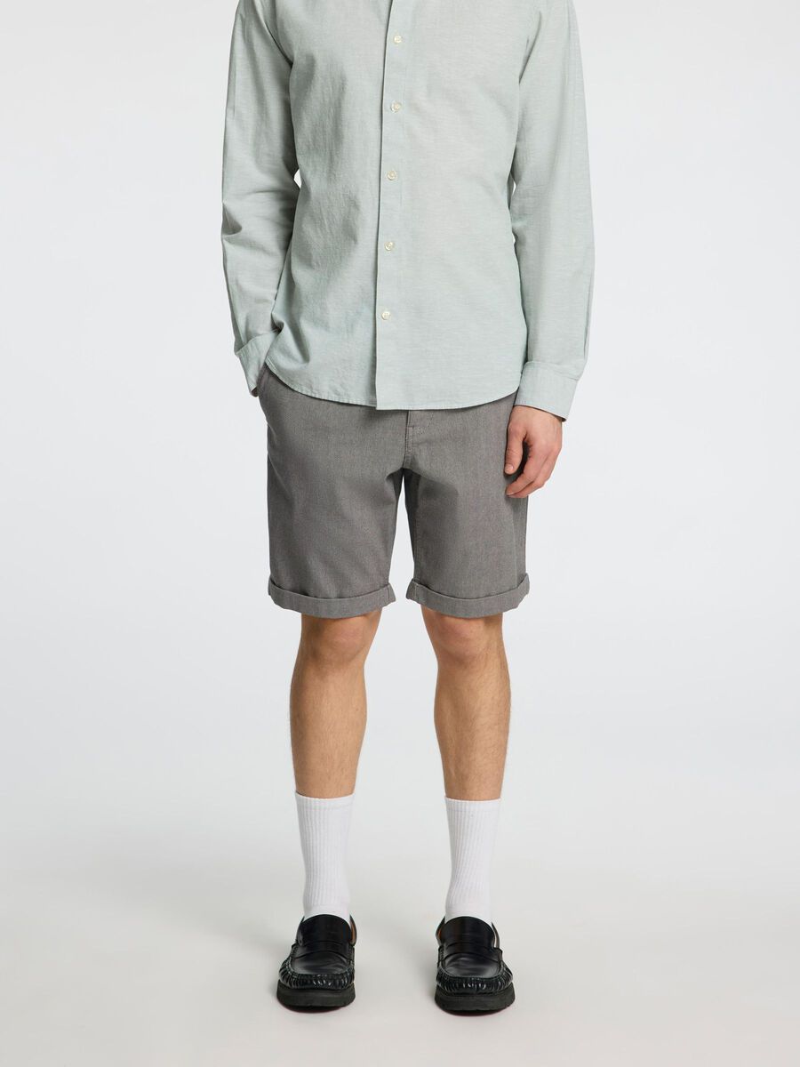 Selected BOMULL FLEX SHORTS, Asphalt, highres - 16092357_Asphalt_1077227_003.jpg