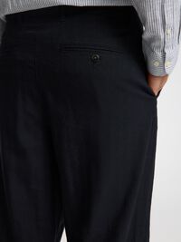 CROPPED RELAXED FIT TROUSERS, Black, highres