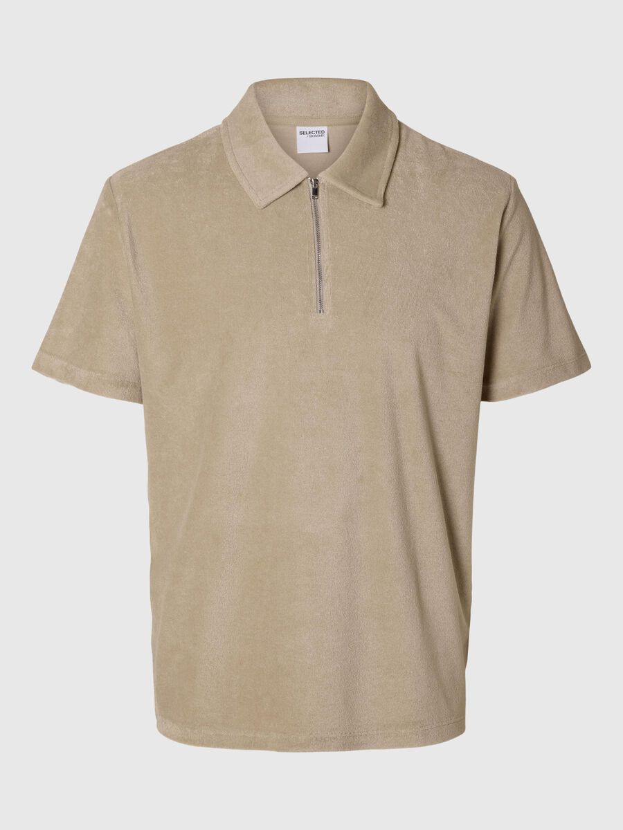 Selected TERRYCLOTH POLO SHIRT, Pure Cashmere, highres - 16090761_PureCashmere_001.jpg