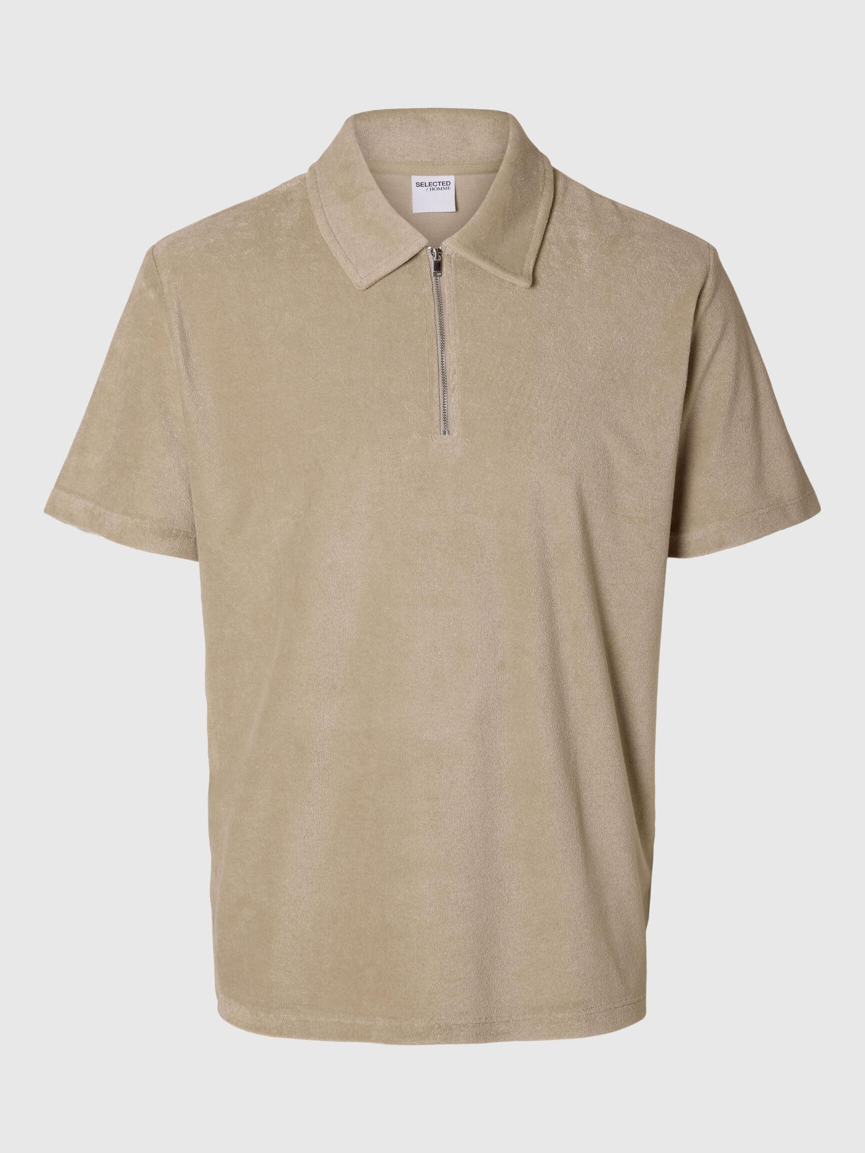 TERRYCLOTH POLO SHIRT, Pure Cashmere, highres