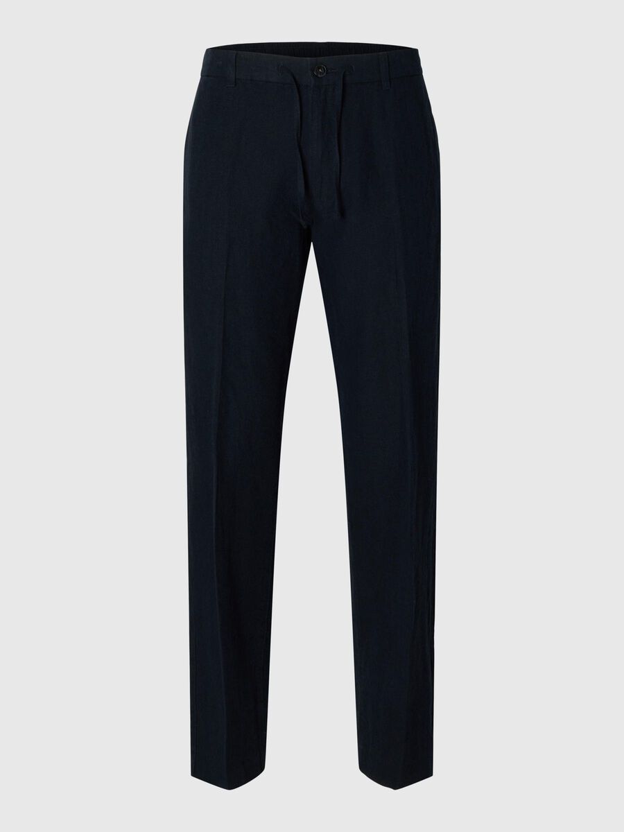 Selected PANTALONI IN MISTO LINO, Sky Captain, highres - 16096224_SkyCaptain_1154386_001.jpg