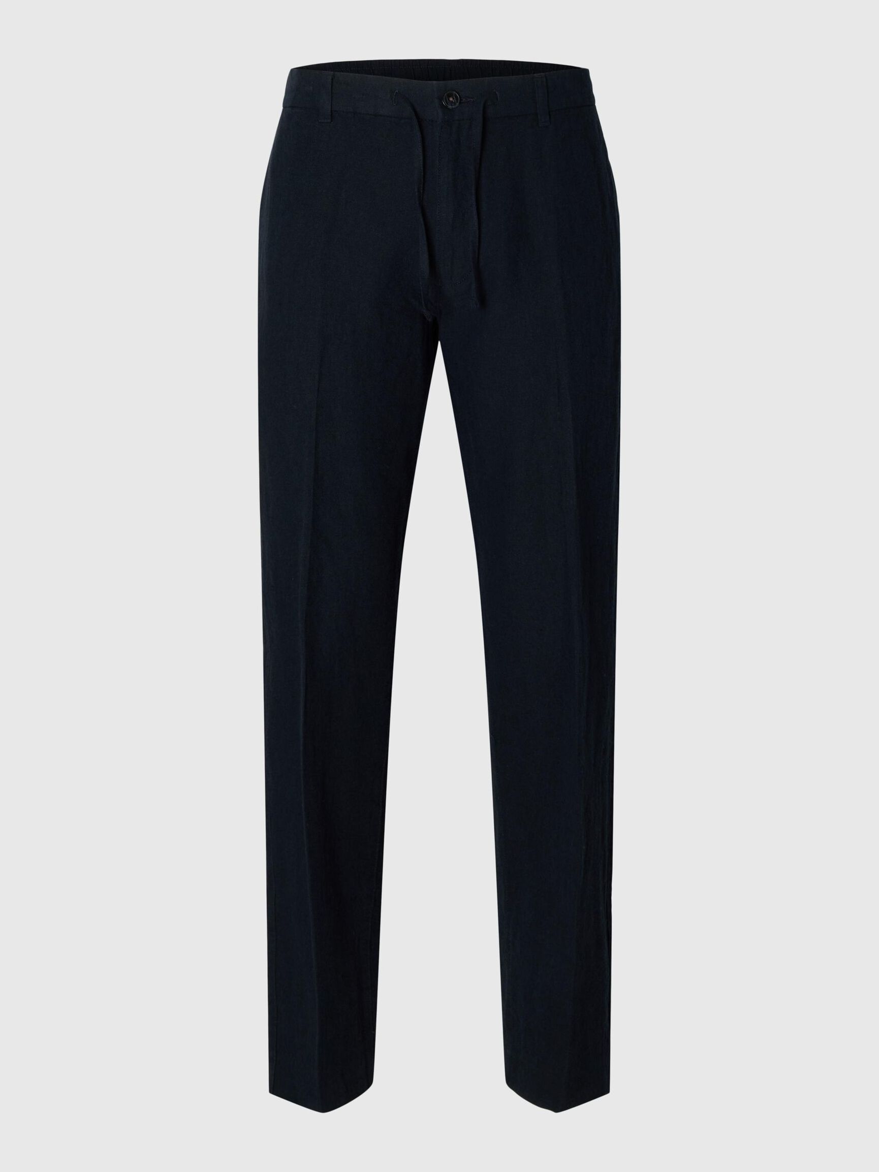 196 STRAIGHT FIT LINEN-BLEND TROUSERS, Sky Captain, highres