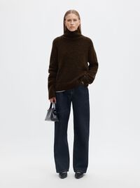 WOOL BLEND HIGH-NECK JUMPER, Delicioso, highres