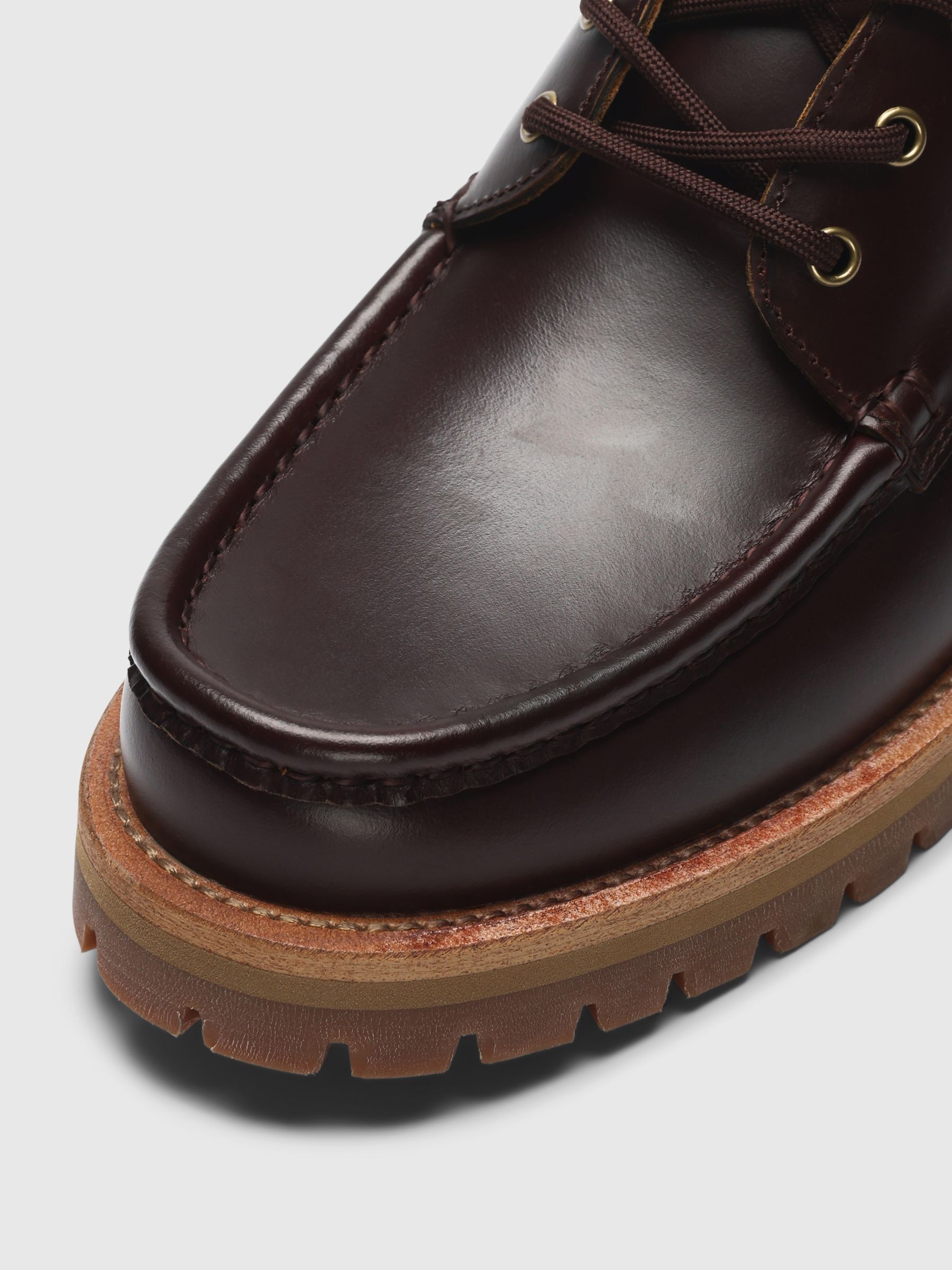 LEATHER BOAT SHOES, Demitasse, highres