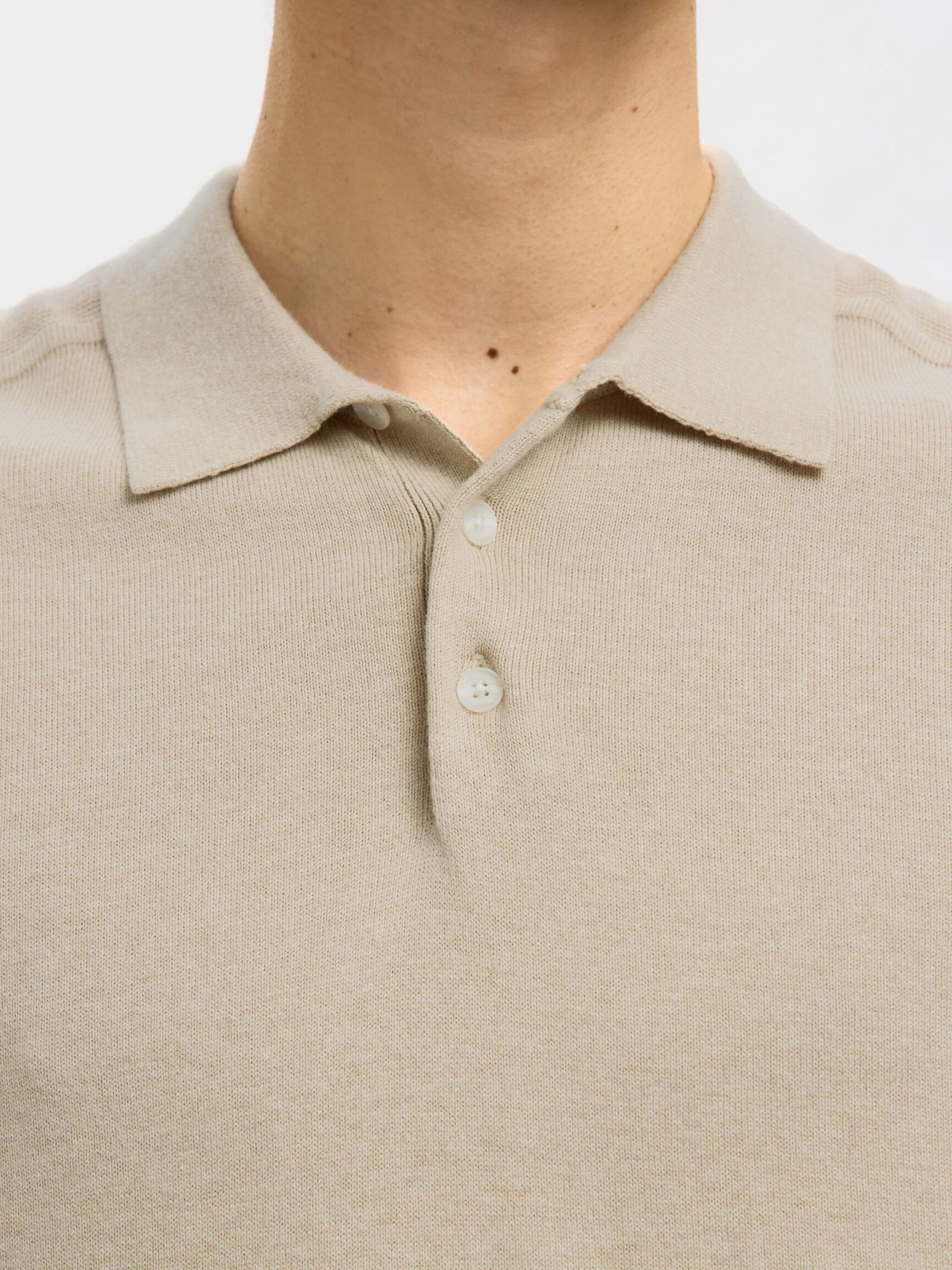 EN MAILLE POLO, Oatmeal, highres