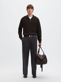 RIBBED ORGANIC COTTON HALF-ZIP JUMPER, Delicioso, highres