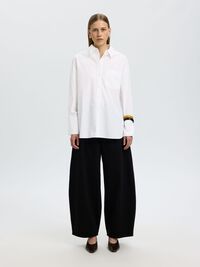 COTTON OVERSIZED SHIRT, Bright White, highres