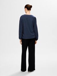 MEZCLA DE VISCOSA BLUSA, Dark Sapphire, highres