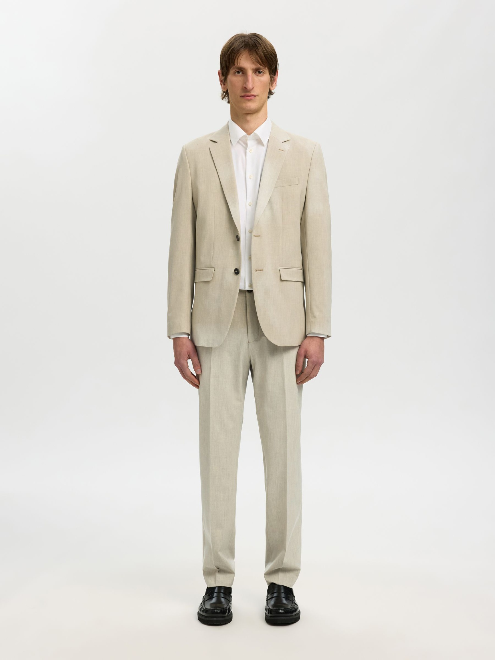175 SLIM FIT TROUSERS, Oatmeal, highres