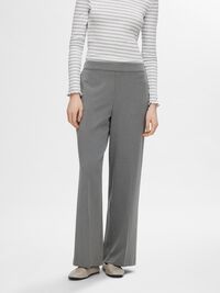 WIDE FIT TROUSERS, Medium Grey Melange, highres