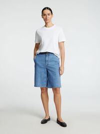 DENIM BERMUDA SHORTS, Medium Blue Denim, highres