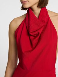 SANS MANCHES ROBE DOS NU, Savvy Red, highres