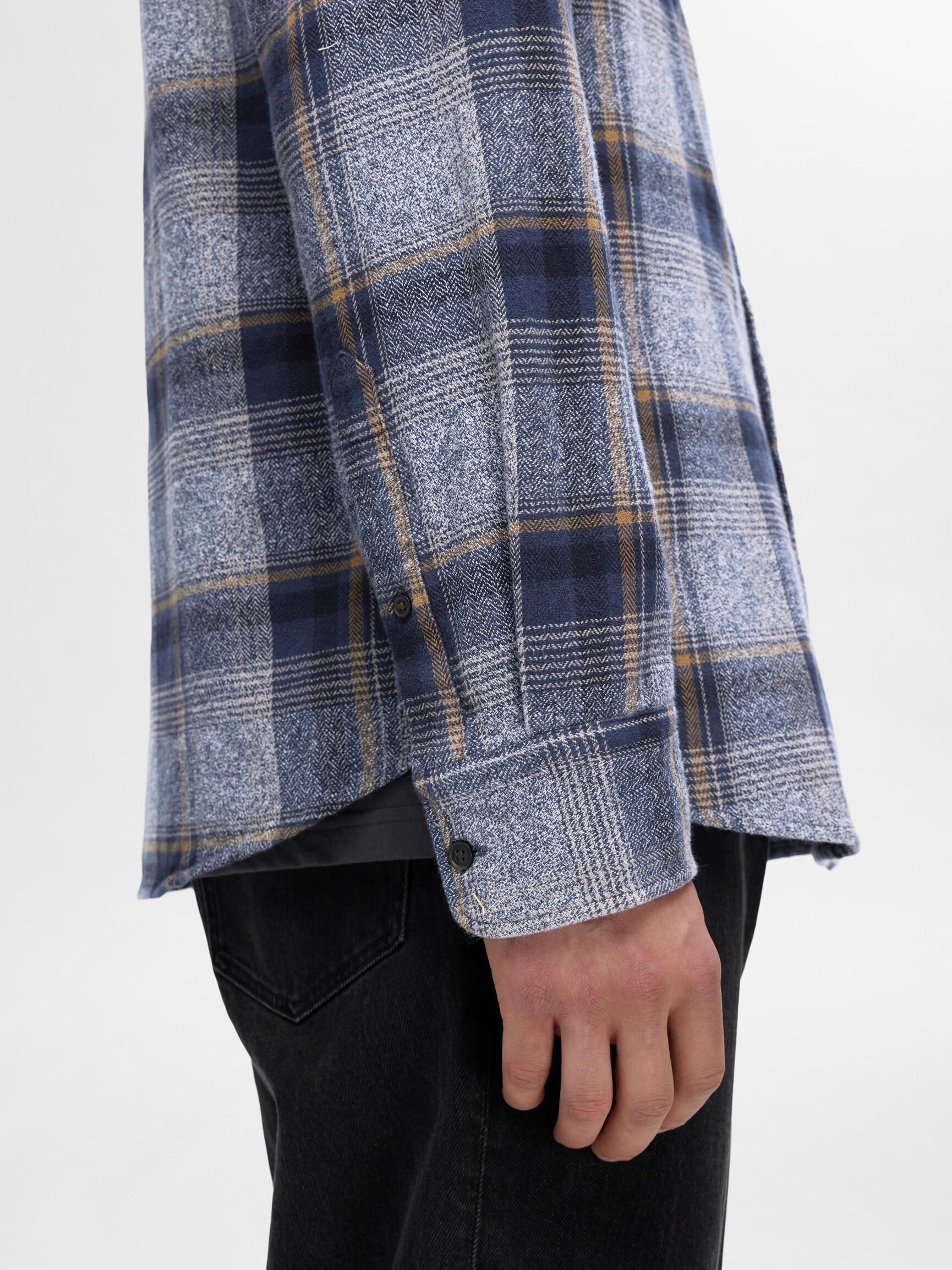 100% COTTON FLANNEL SHIRT, Sky Captain, highres