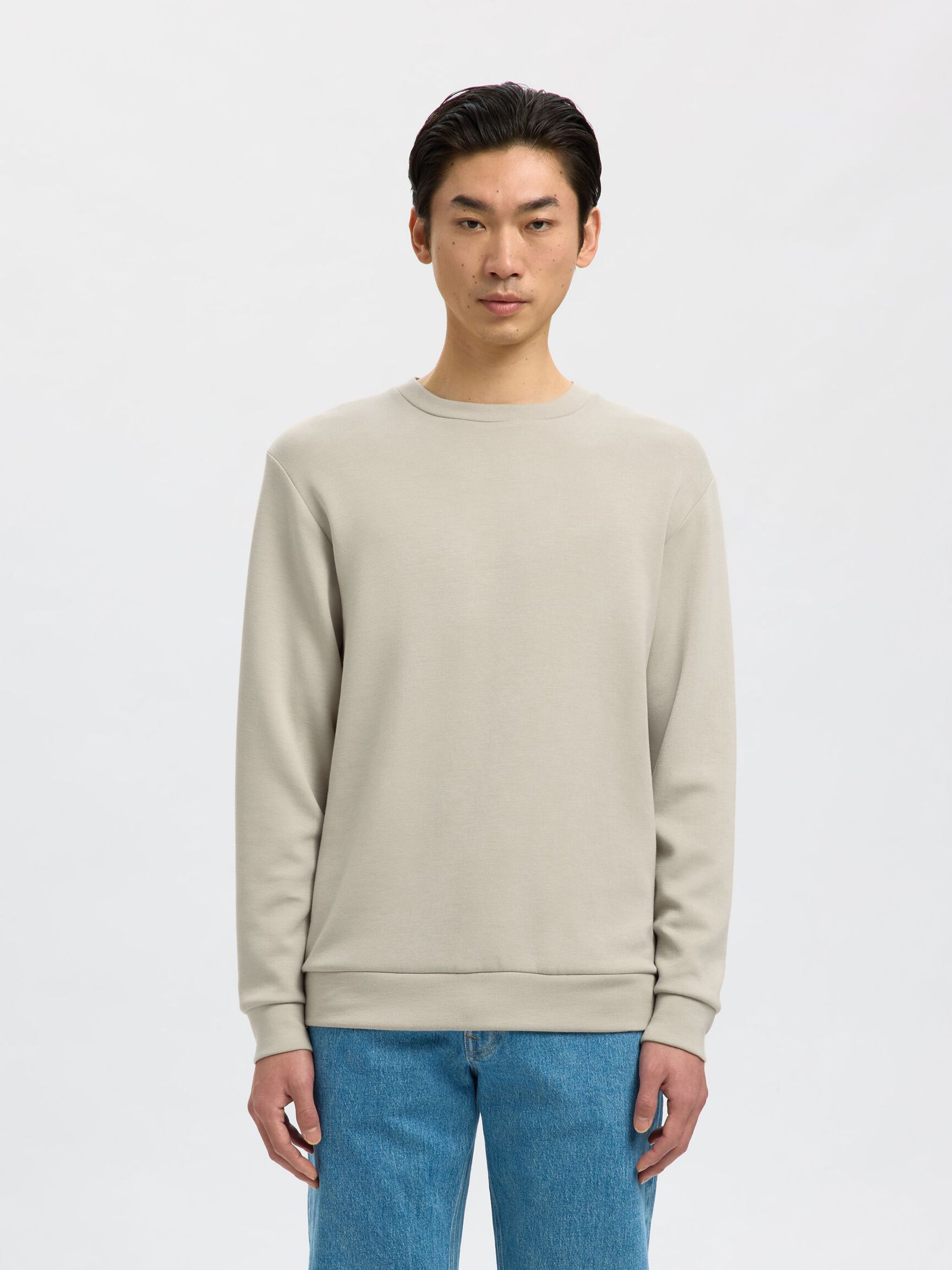 VISCOSE MÉLANGÉE SWEAT-SHIRT, Pure Cashmere, highres