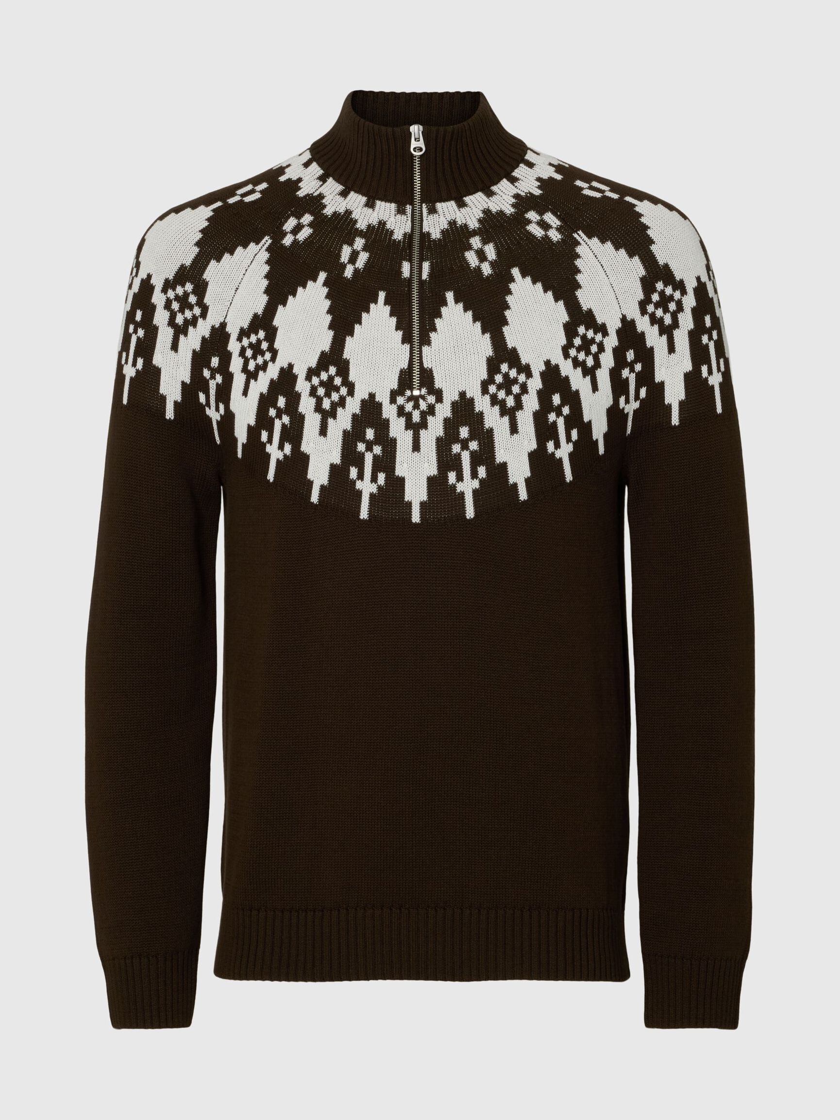 ORGANIC COTTON HALF-ZIP JUMPER, Delicioso, highres