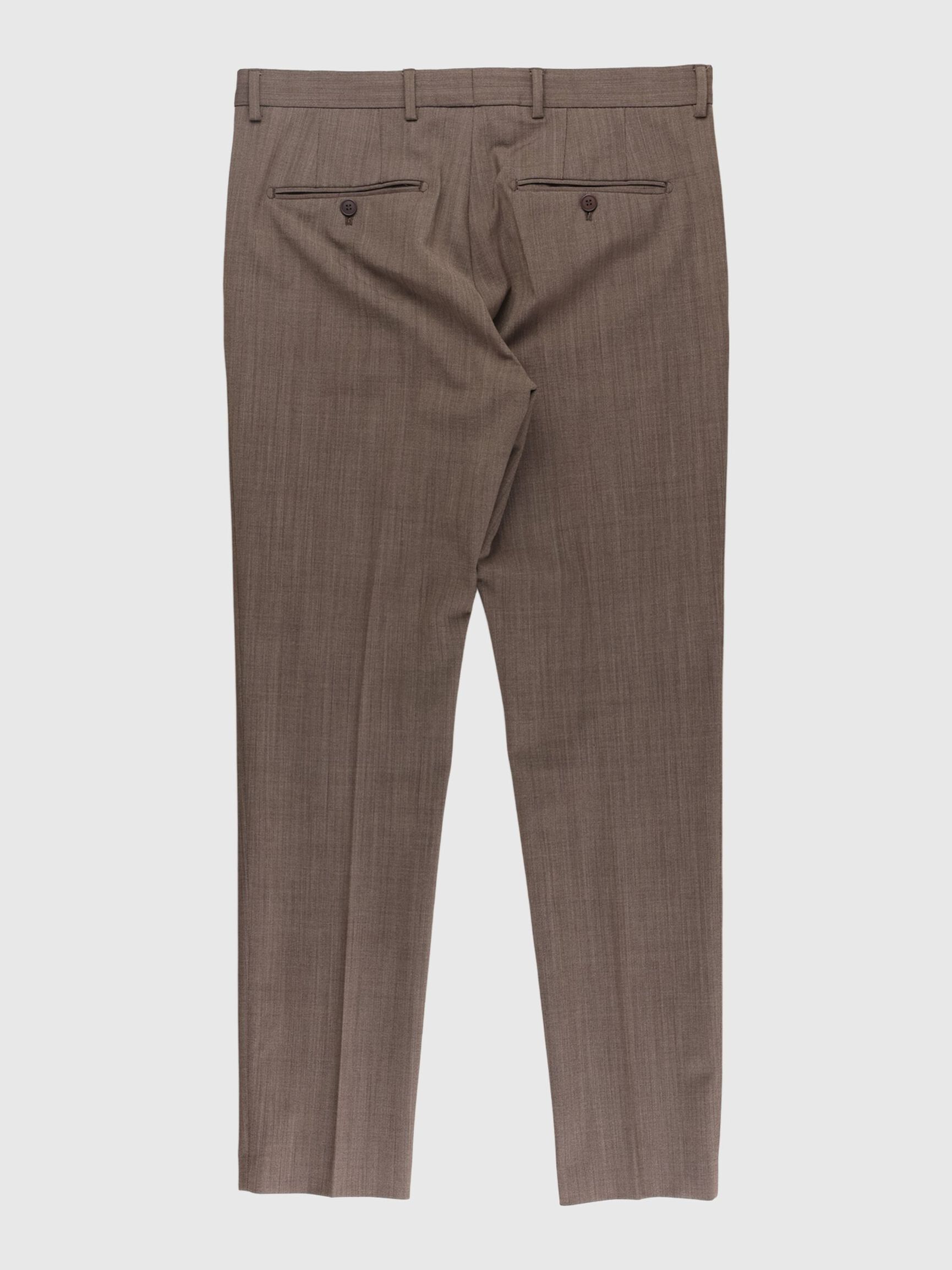 IRONED CREASE TAILORED TROUSERS, Brown Stone, highres
