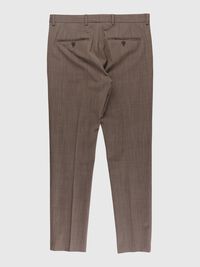 IRONED CREASE TAILORED TROUSERS, Brown Stone, highres