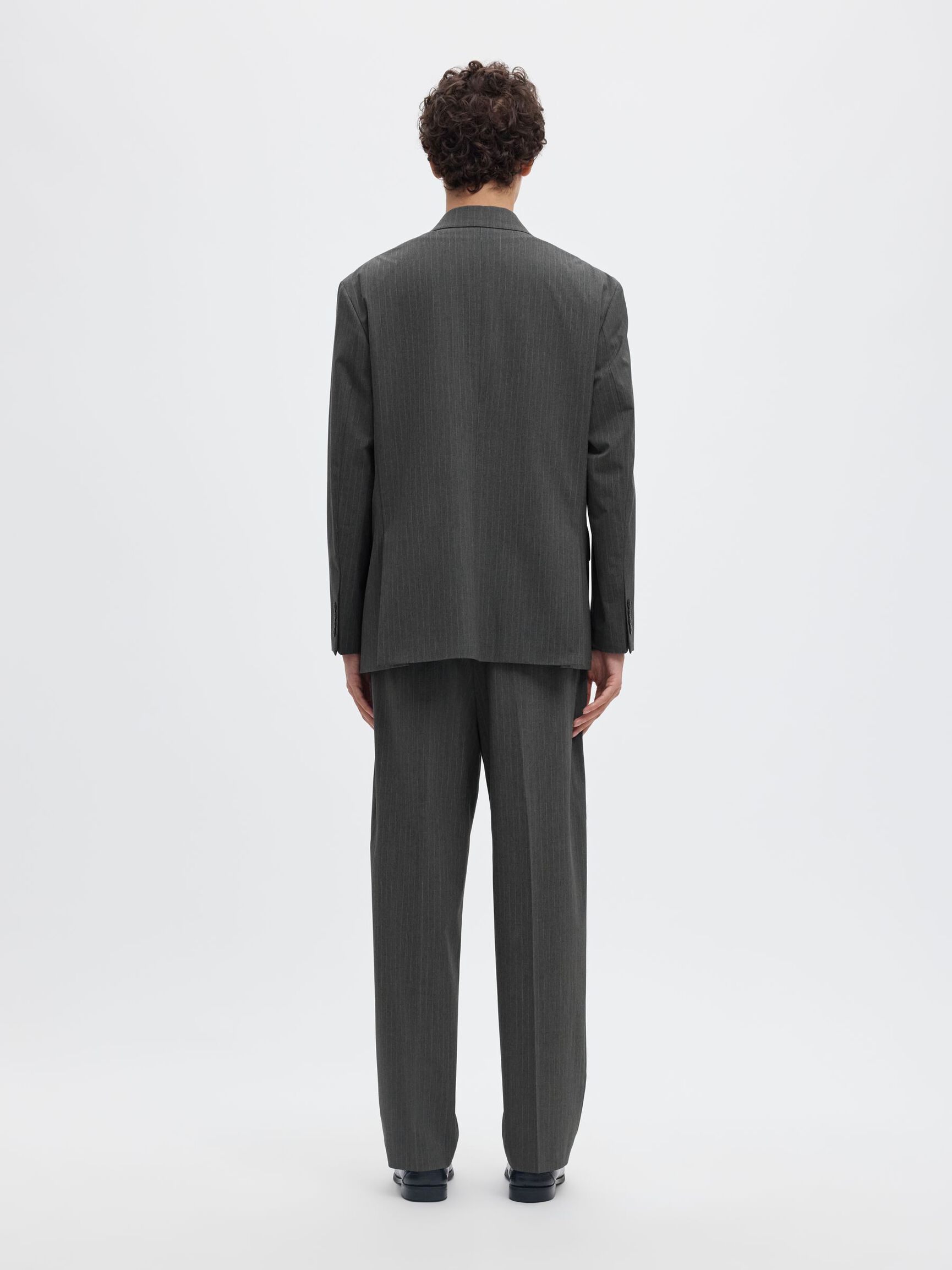 RELAXED FIT BLAZER À DOUBLE BOUTONNAGE, Grey, highres