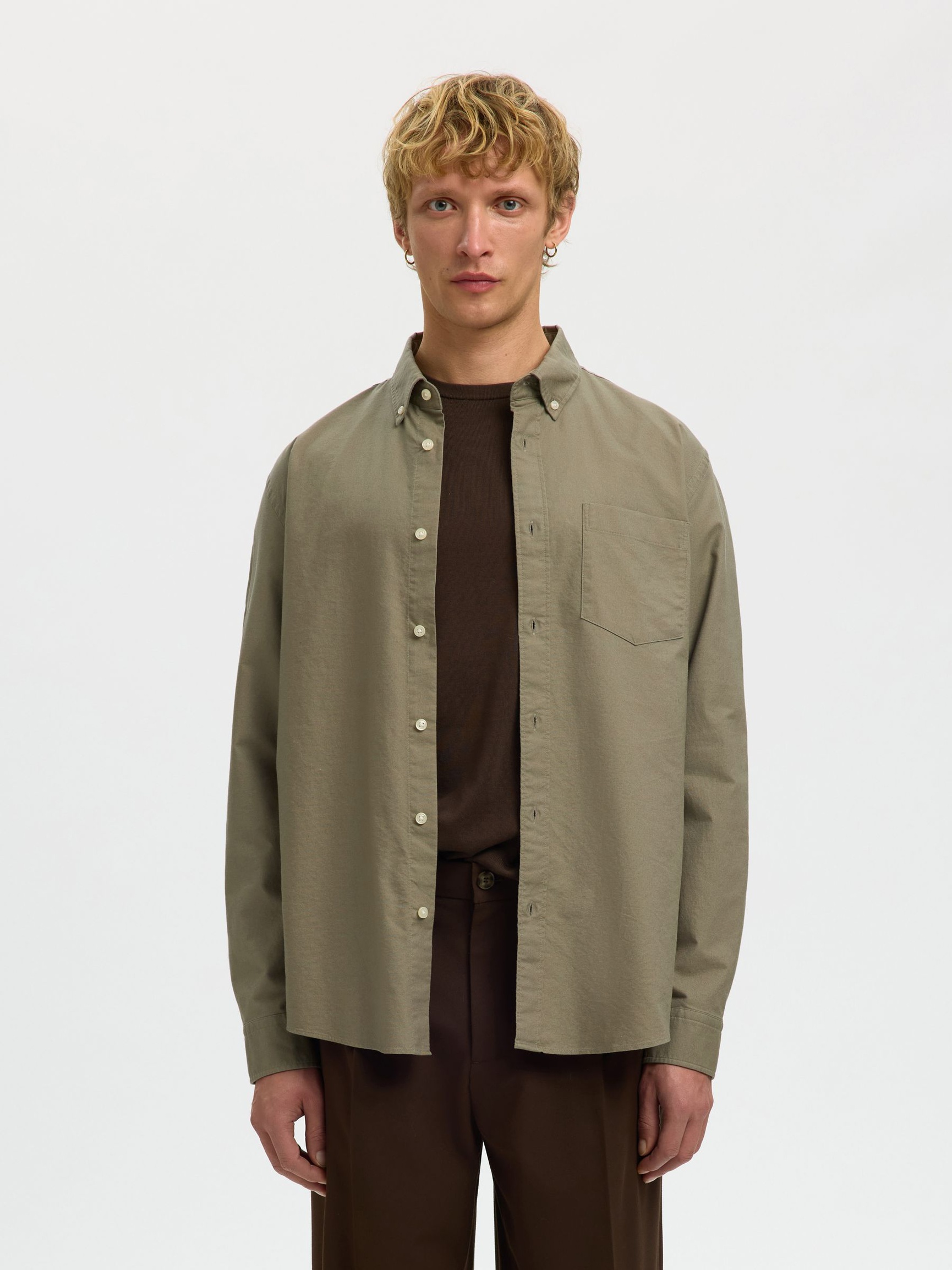 OXFORD SHIRT, Vetiver, highres