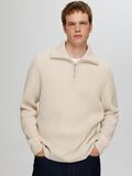 Selected KNITTED WOOL BLEND HALF-ZIP JUMPER, Tofu, highres - 16094581_Tofu_008.jpg