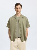Selected SATIN SHORT SLEEVED SHIRT, Vetiver, highres - 16098137_Vetiver_003.jpg