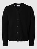Selected DÉCONTRACTÉ EN LAINE MÉLANGÉE CARDIGAN, Black, highres - 16095620_Black_001.jpg