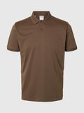 Selected KURZARM POLO SHIRT, Morel, highres - 16099994_Morel_001.jpg