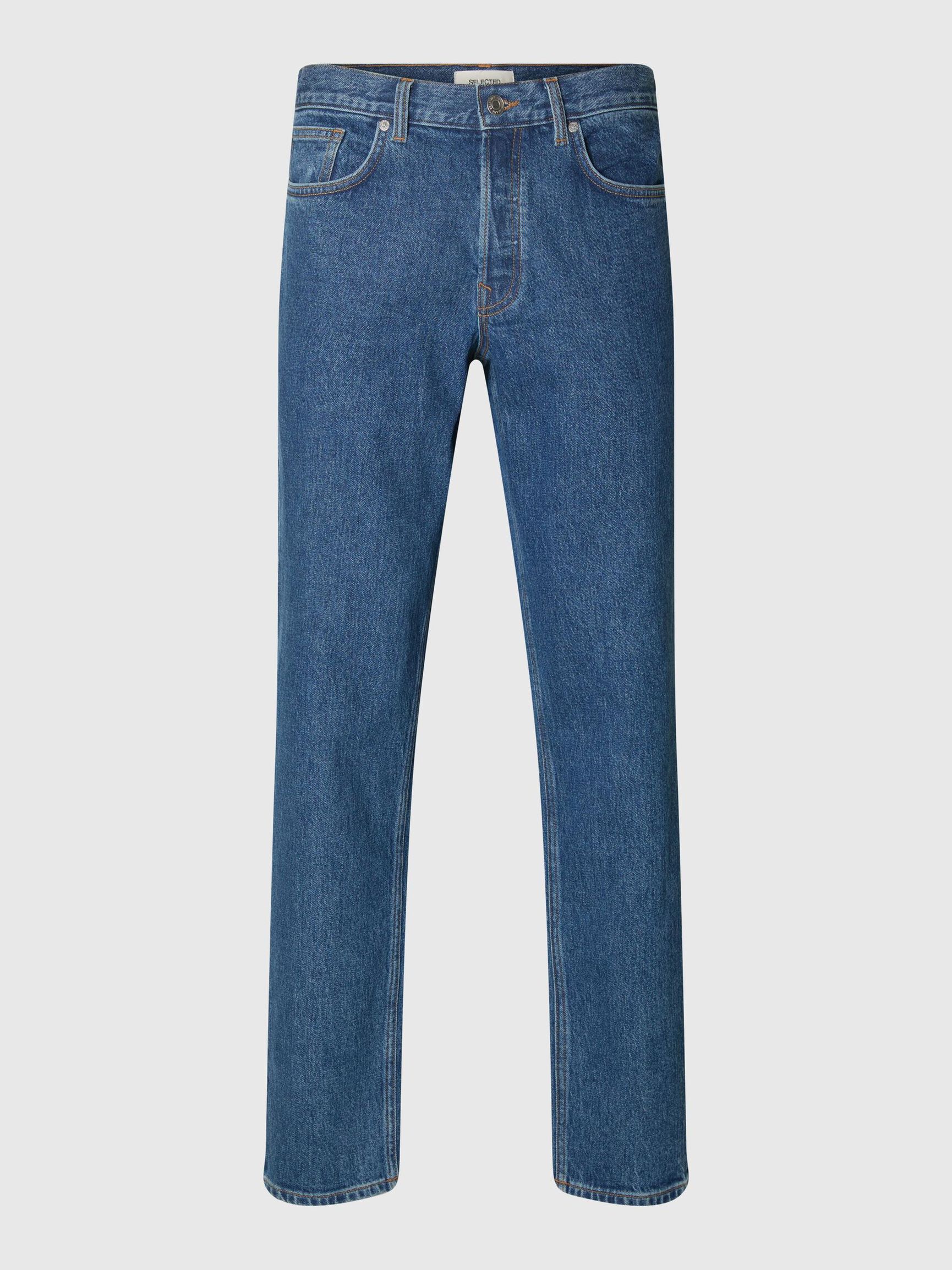 190 JEAN COUPE FUSELÉE, Medium Blue Denim, highres