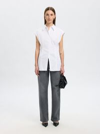 SLIM FIT KURZARMHEMD, Bright White, highres