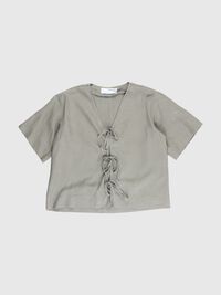 TIE FRONT V-NECK TOP, Vetiver, highres