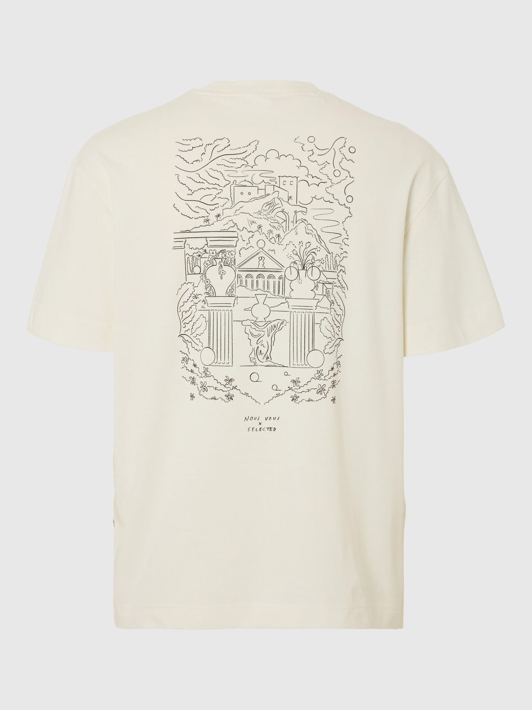PRINTED T-SHIRT, Egret, highres
