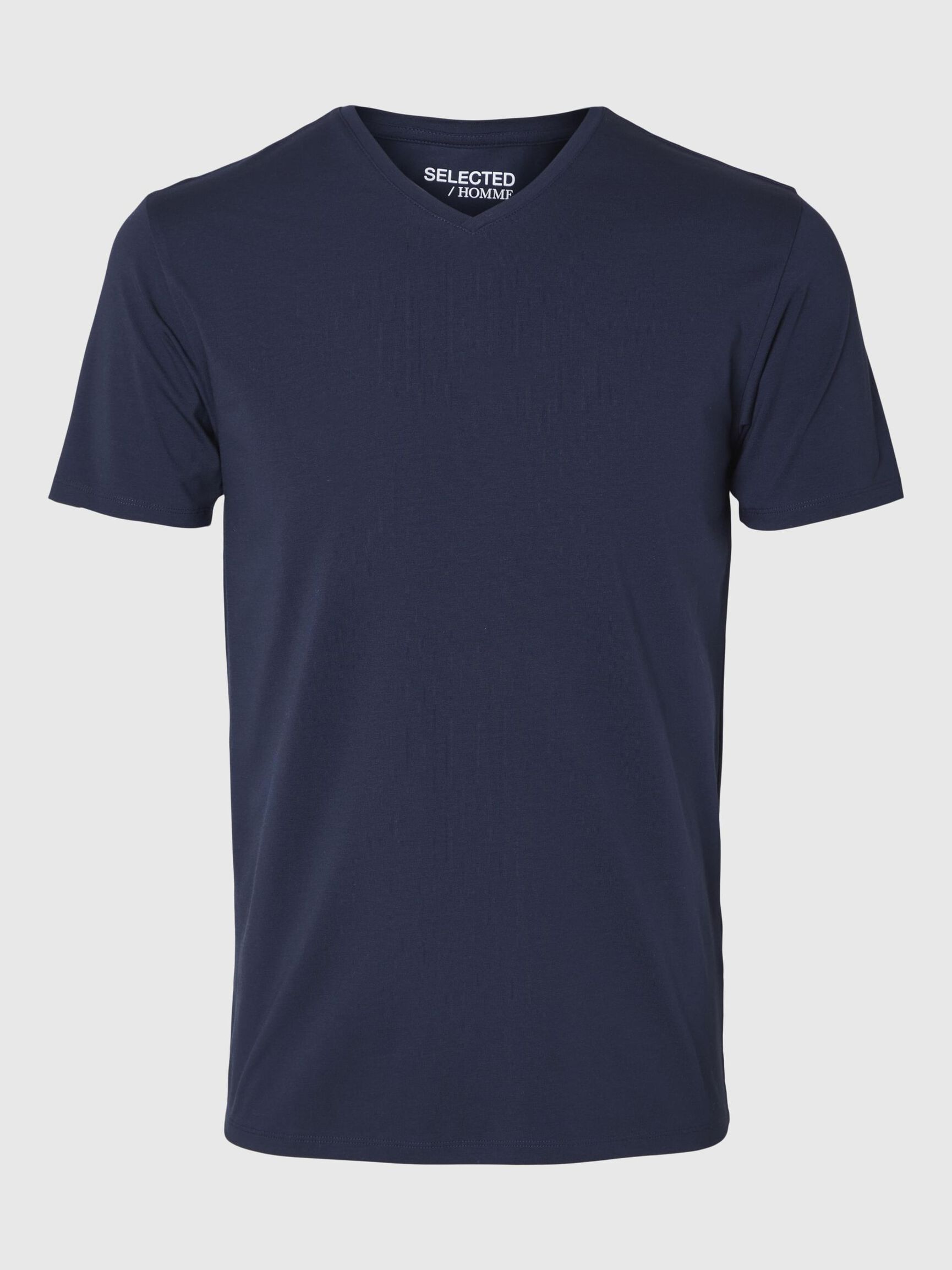 V-NECK T-SHIRT, Navy Blazer, highres