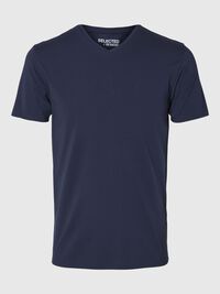 V-NECK T-SHIRT, Navy Blazer, highres