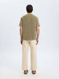 KATOENMIX KORTE MOUWEN POLO, Vetiver, highres