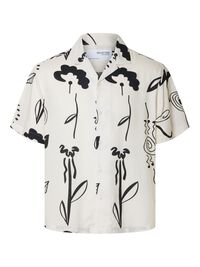 PRINTED SHORT SLEEVED SHIRT, Bright White, highres