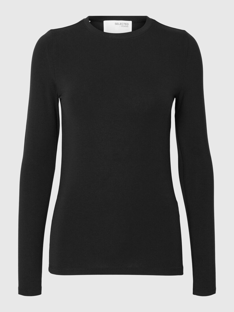 Selected BASIC LONGSLEEVE, Black, highres - 16094343_Black_001.jpg