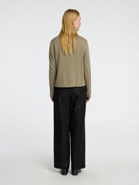 LINNENMIX GEBREID VEST, Vetiver, highres