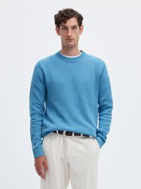 CREWNECK PULLOVER, Blissful Blue, highres