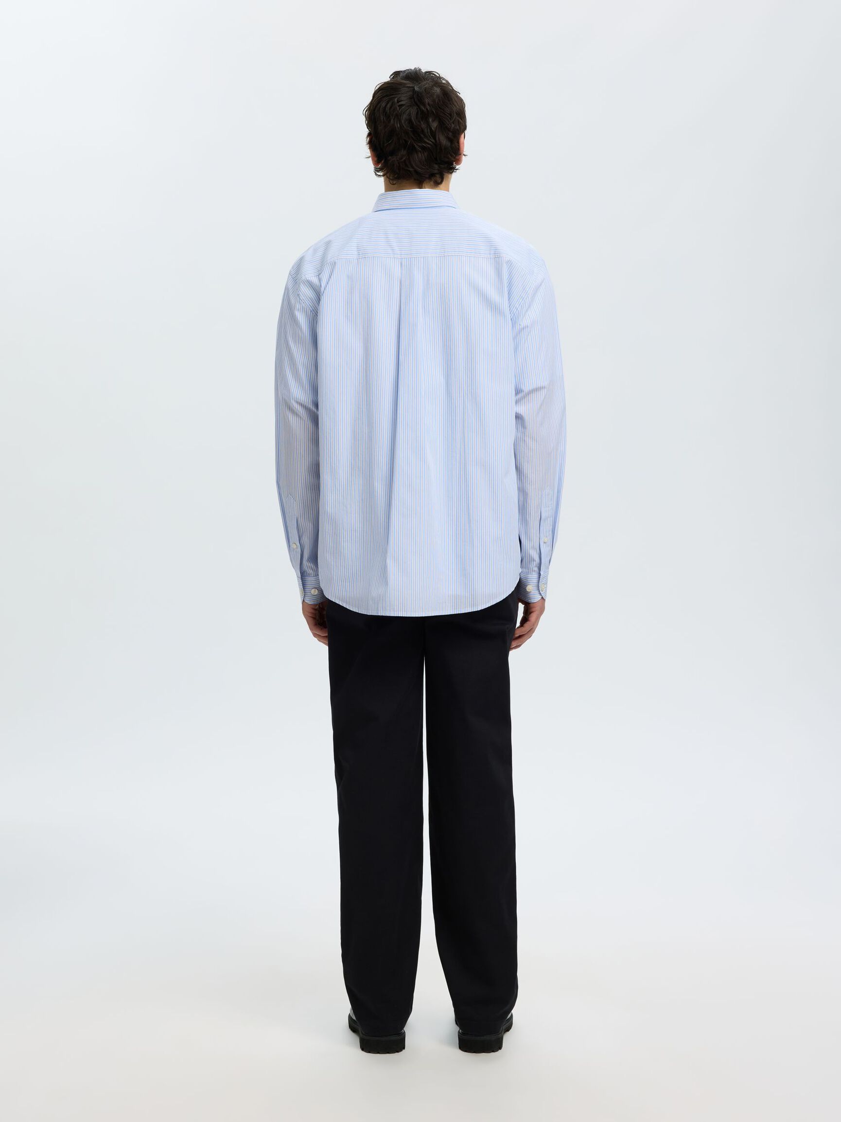 BAUMWOLL LANGARMHEMD, Cashmere Blue, highres