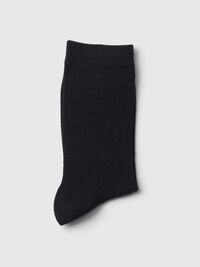 COTTON BLEND SOCKS, Black, highres