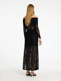 SPITZEN OFF SHOULDER TOP, Black, highres