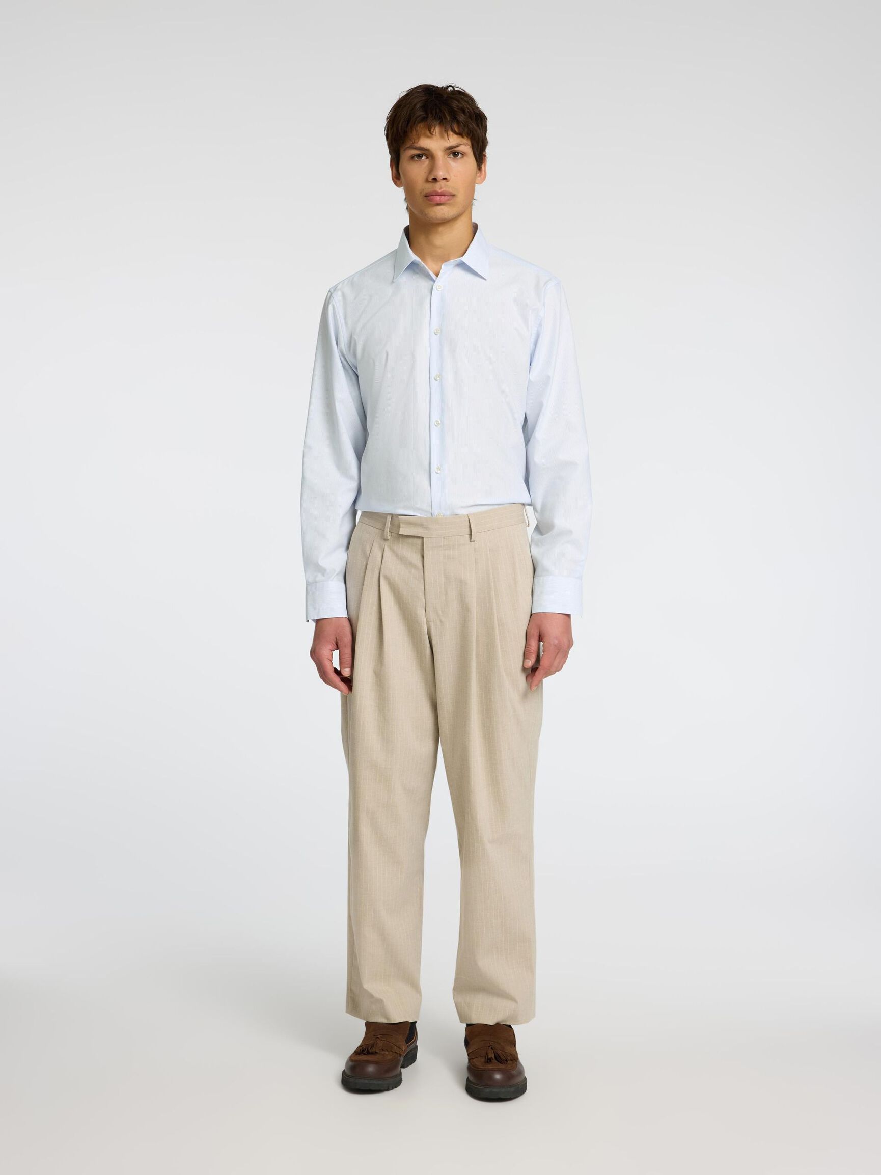100% BOMULD SLIM FIT SHIRT, White, highres