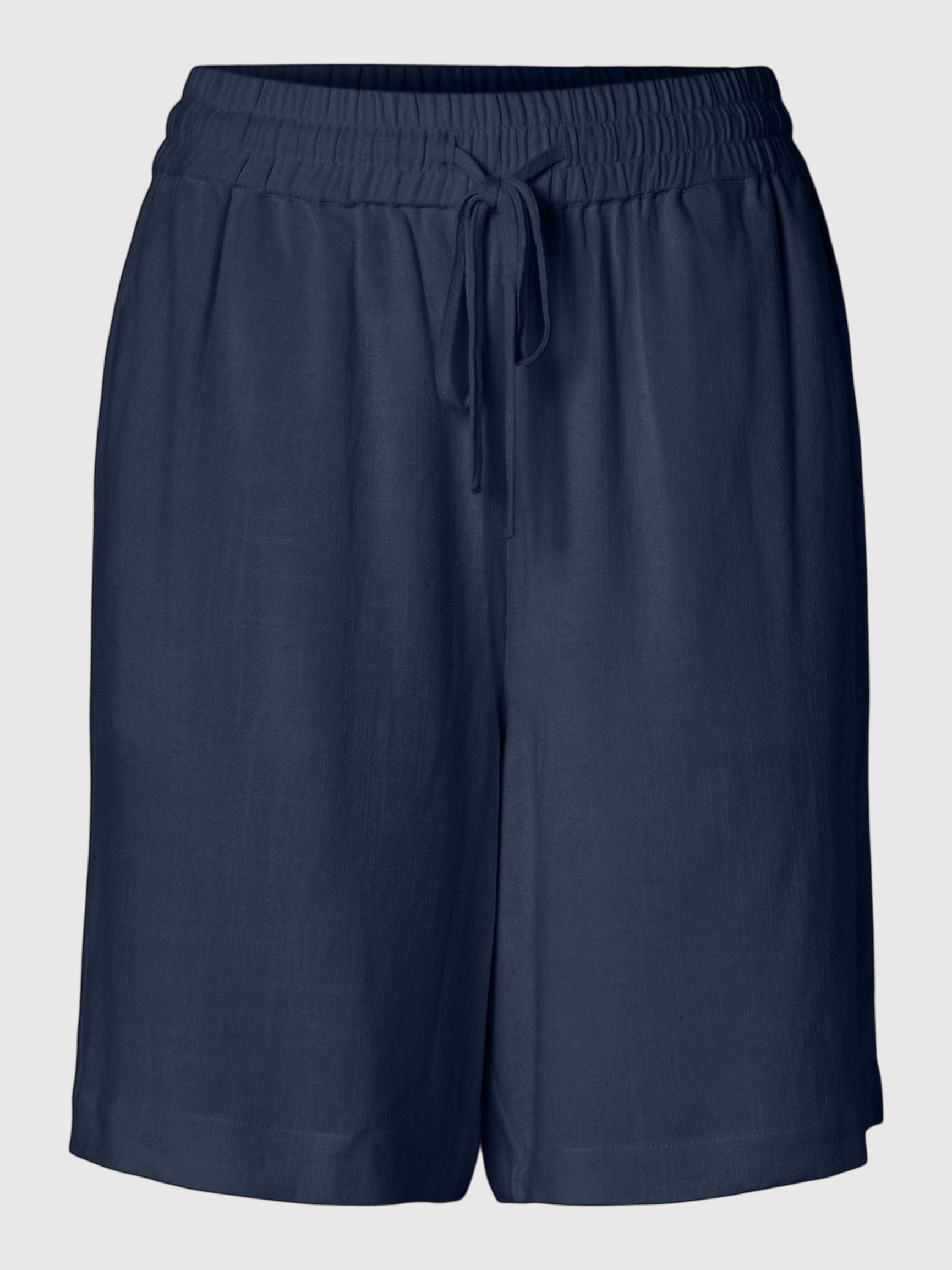 VISCOSE BLEND SHORTS, Dark Sapphire, highres