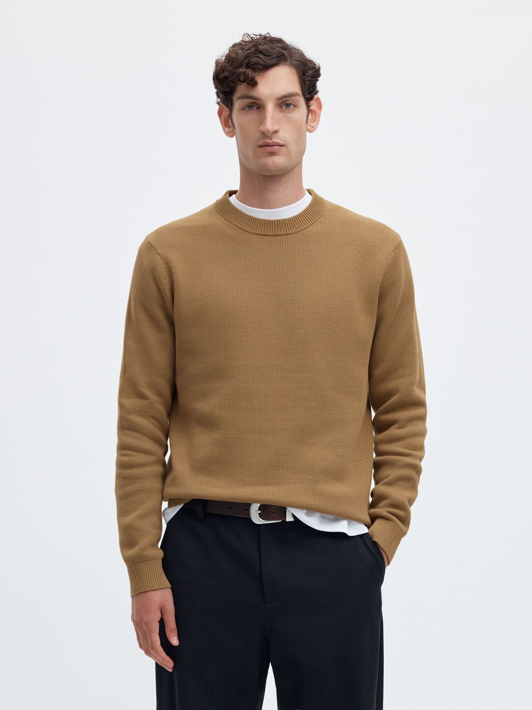 CREWNECK PULLOVER, Kelp, highres