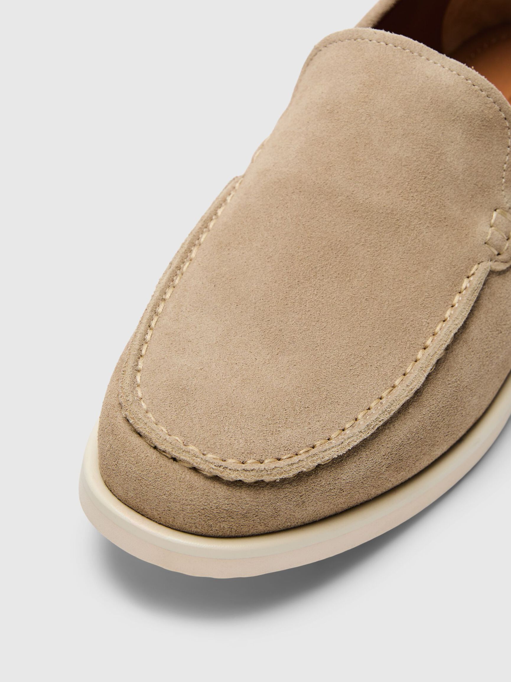 SLIP ON SUEDE LOAFERS, Sand, highres