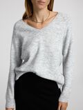 Selected WOOL BLEND V NECK PULLOVER, Light Grey Melange, highres - 16094268_LightGreyMelange_006.jpg