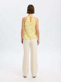 DETALLE DE FLECOS TOP CUELLO HALTER, Anise Flower, highres