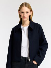 TAILORED WOOL BLEND  JACKET, Dark Sapphire, highres