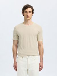 REGULAR T-SHIRT, Oatmeal, highres
