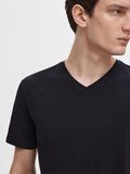 Selected V-NECK T-SHIRT, Black, highres - 16073458_Black_006.jpg